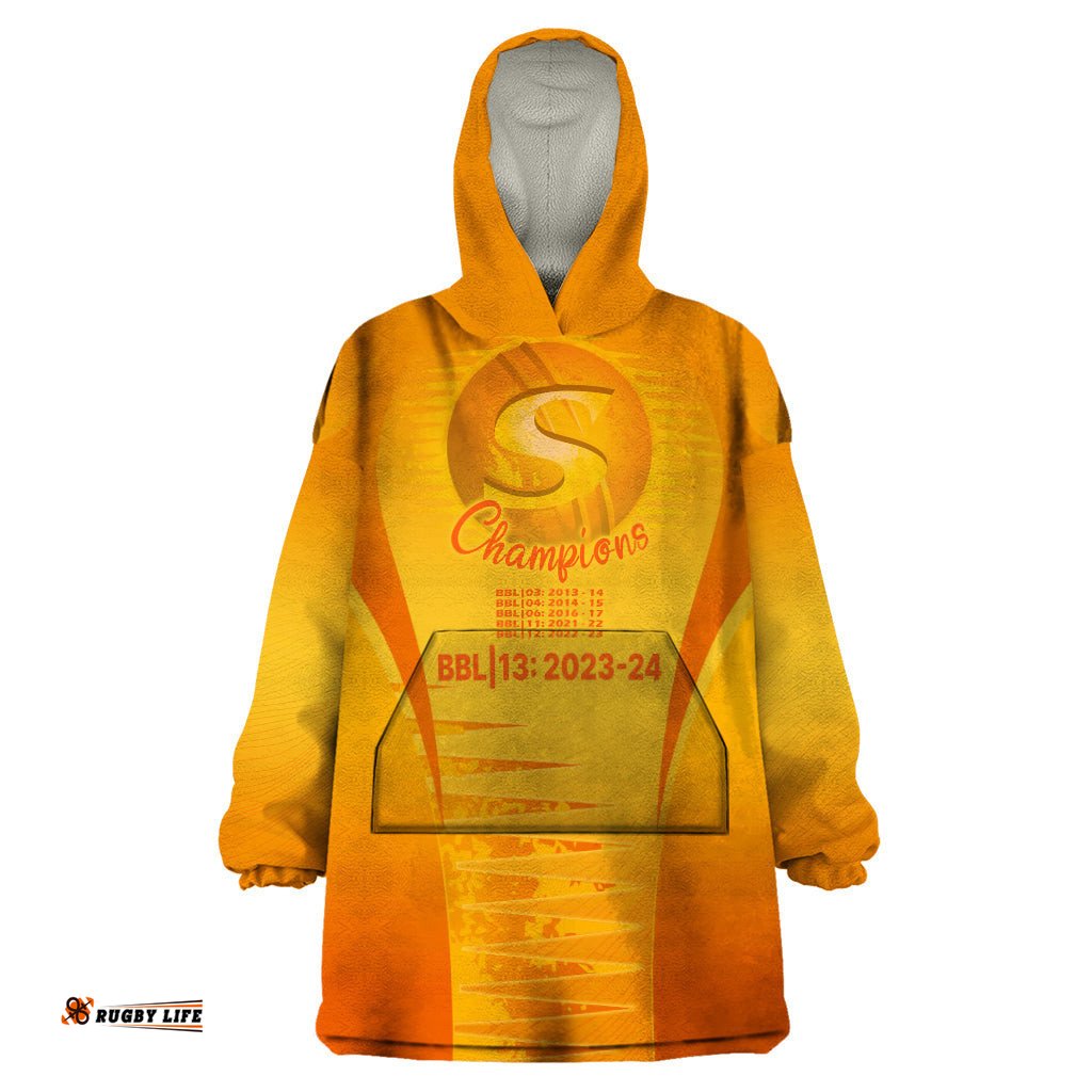 fire up scorchers custom wearable blanket hoodie the sixth time champions
