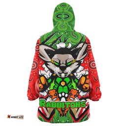 South Sydney Rabbitohs Snug Hoodie - Rabbitohs Stand Above Rest Scratch Style Oodie Blanket