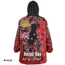 Australia Anzac Custom Snug Hoodie - Lest We Forget Red Style Oodie
