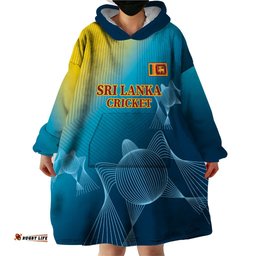 custom sri lanka cricket wearable blanket hoodie 2024 world cup go the lions