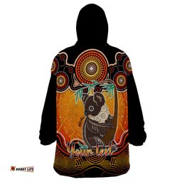 personalised australia cancer koala zodiac wearable blanket hoodie auz astrology aboriginal red