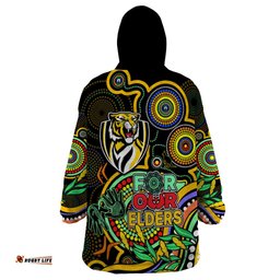 richmond football aboriginal art wearable blanket hoodie naidoc indigenous tribal
