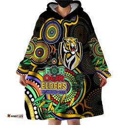 richmond football aboriginal art wearable blanket hoodie naidoc indigenous tribal