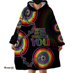 personalised australia lgbt wearable blanket hoodie be you do you celebrate you aboriginal style