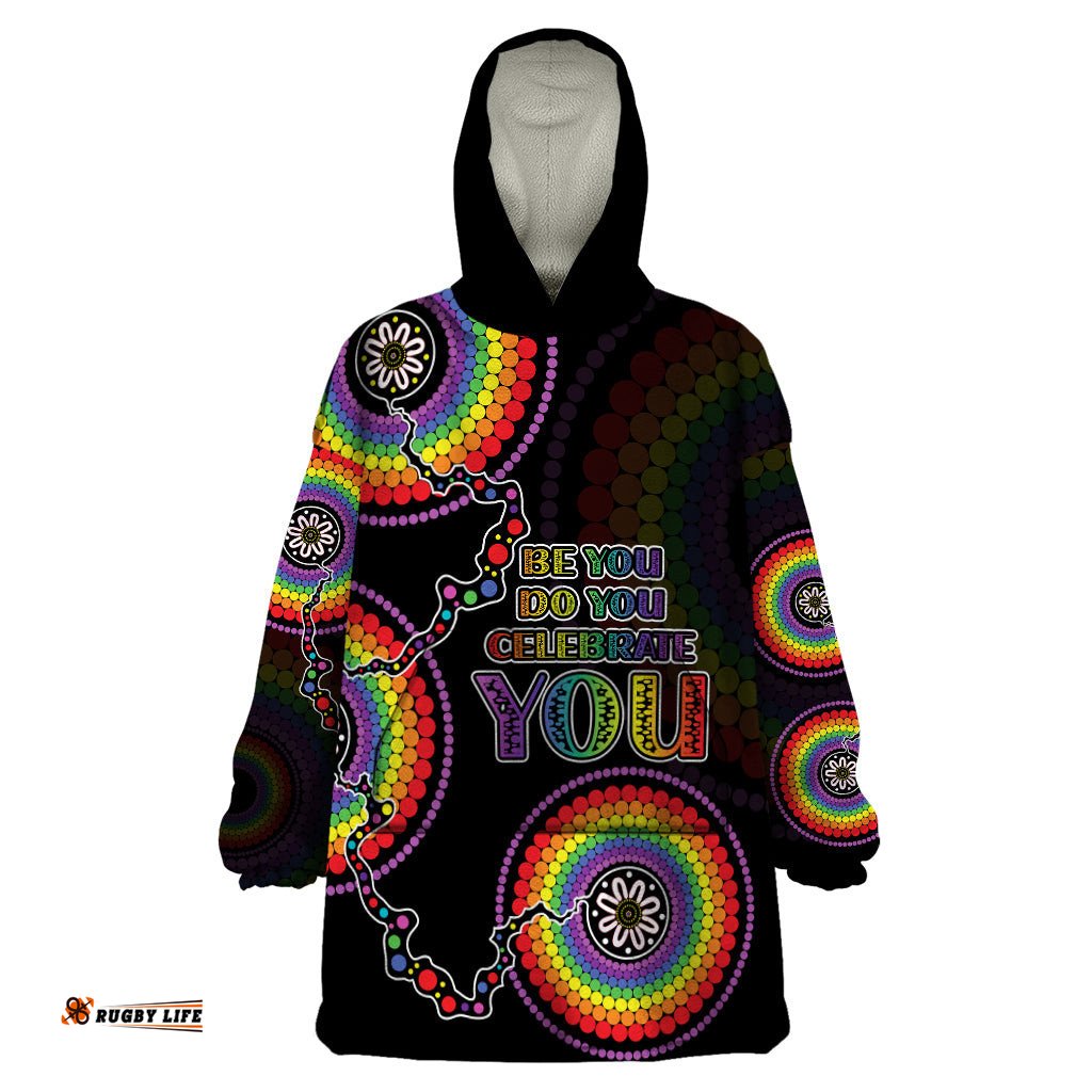 personalised australia lgbt wearable blanket hoodie be you do you celebrate you aboriginal style