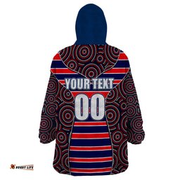 afl demons wearable blanket hoodie mix dot aboriginal