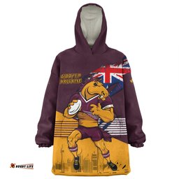 Brisbane Broncos Snug Hoodie Custom For Die Hard Fan Australia Flag Scratch Style