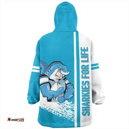 Cronulla-Sutherland Sharks Snug Hoodie - Sharks Mascot Quater Style