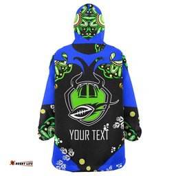 raiders rugby snug hoodie custom personalised raiders with aboriginal culture league rugby team player and number oodie blanket