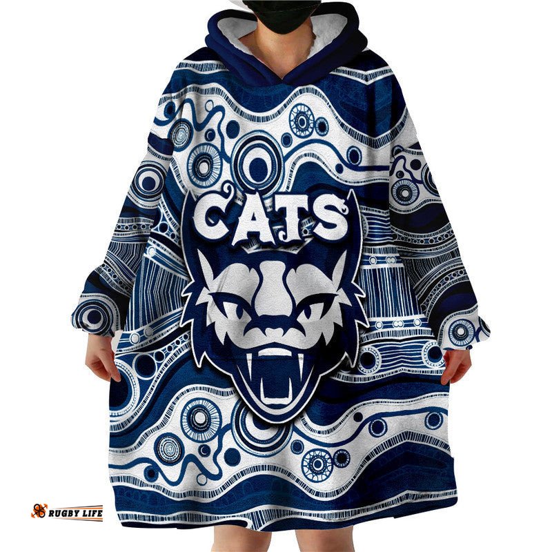 australian football league cats indigenous jersey wearable blanket hoodie