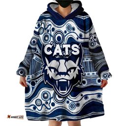 australian football league cats indigenous jersey wearable blanket hoodie