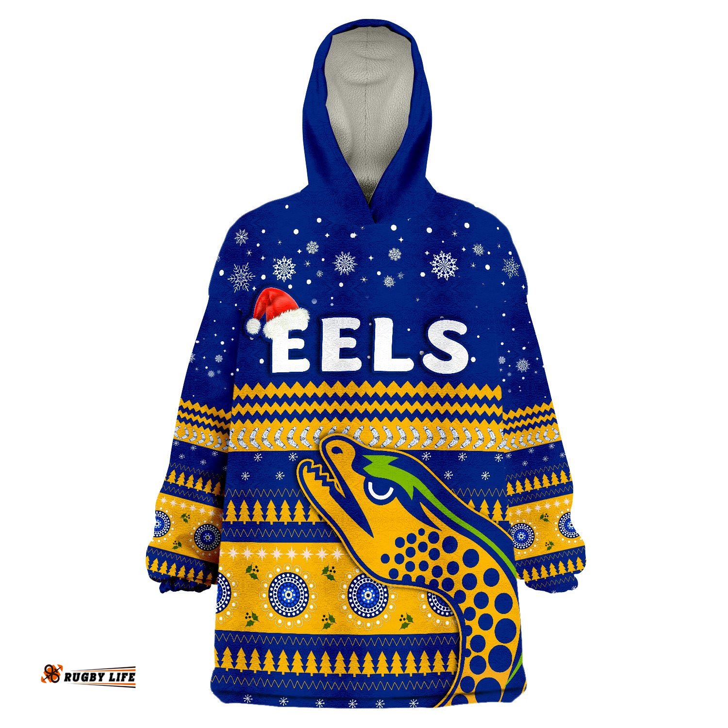 eels unique merry christmas parramatta wearable blanket hoodie