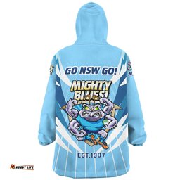 New South Wales Blues Snug Hoodie Custom State Of Origin 2024 Passionate Fan Born To Win Ver 2