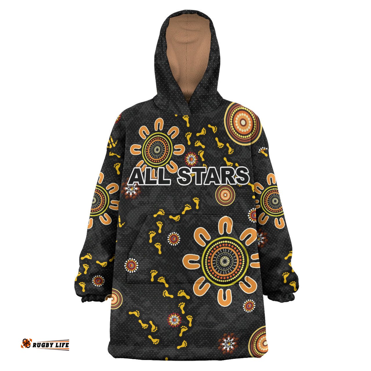 All Stars Rugby Snug Hoodie - Custom Indigenous All Stars Oodie Blanket