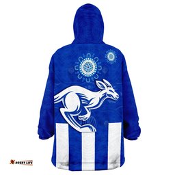 roos football north melbourne simple indigenous wearable blanket hoodie