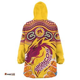 broncos rugby custom aboriginal snug hoodie indigenous super broncos oodie blanket