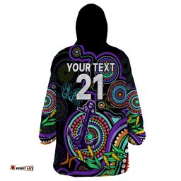 custom dockers football aboriginal art wearable blanket hoodie naidoc indigenous tribal