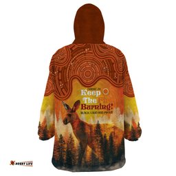 australian kangaroo forests naidoc 2024 wearable blanket hoodie aboriginal art style