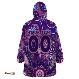 personalised freo naidoc week 2024 wearable blanket hoodie aussie aboriginal art dt02