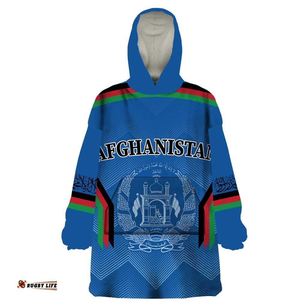 custom afghanistan cricket wearable blanket hoodie afghan coat of arm with special flag