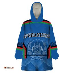 custom afghanistan cricket wearable blanket hoodie afghan coat of arm with special flag