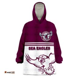 sea eagles rugby wearable blanket hoodie