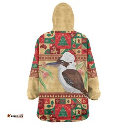 australia christmas wearable blanket hoodie kookaburra santa with gumtree