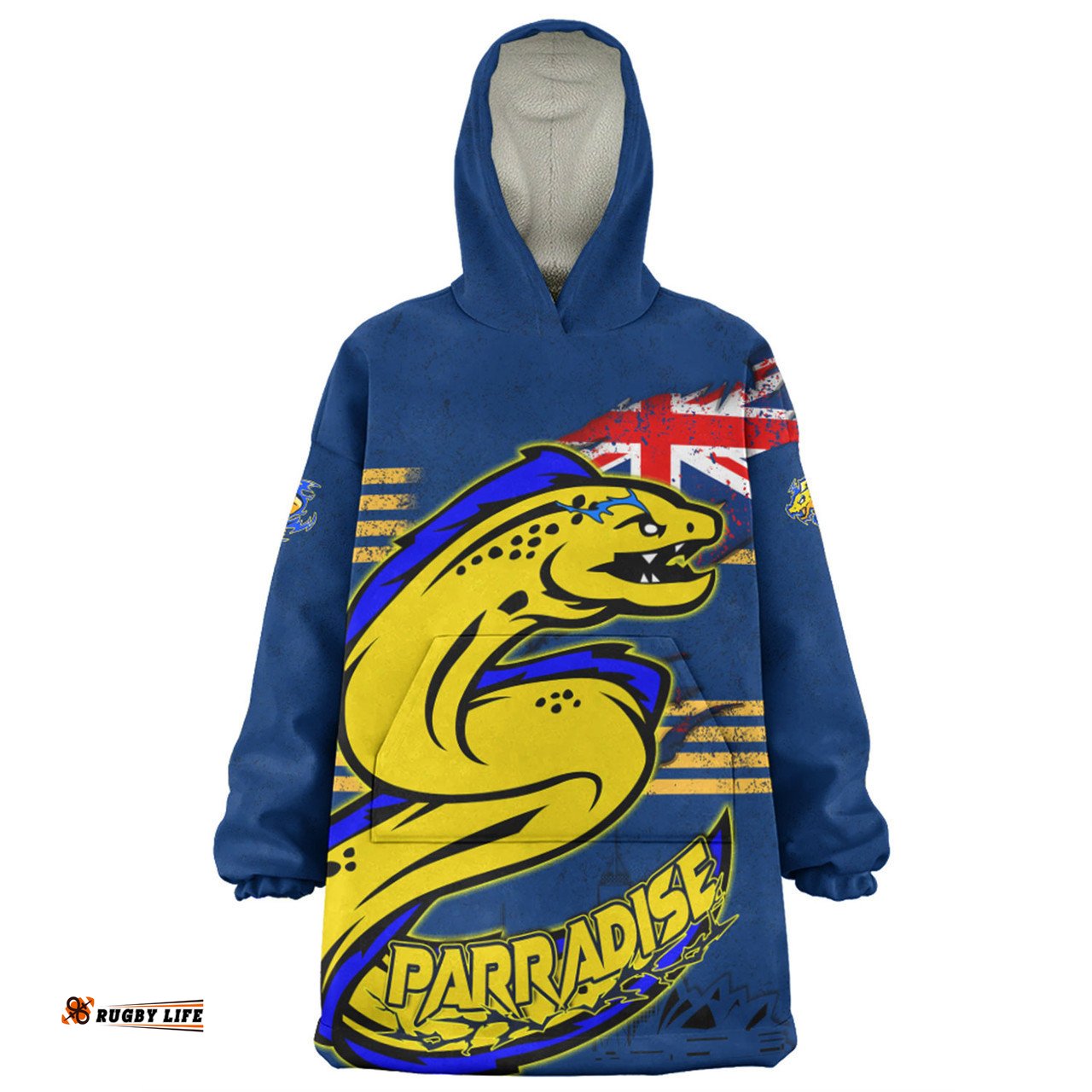 Parramatta Eels Snug Hoodie Custom For Die Hard Fan Australia Flag Scratch Style