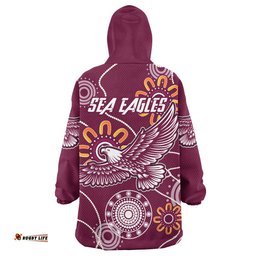 sea eagles rugby snug hoodie custom sea eagles oodie blanket