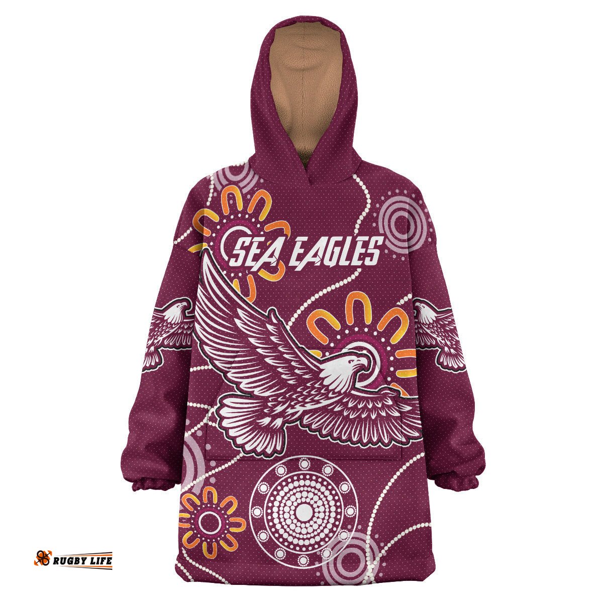 sea eagles rugby snug hoodie custom sea eagles oodie blanket