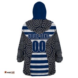 afl cats wearable blanket hoodie mix dot aboriginal