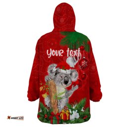 personalised koala lover wearable blanket hoodie australia koalaty merry christmas aboriginal