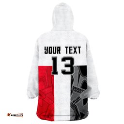custom text and number saints football st kilda indigenous wearable blanket hoodie