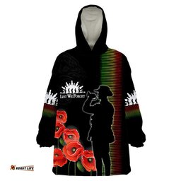 panthers rugby wearable blanket hoodie anzac day