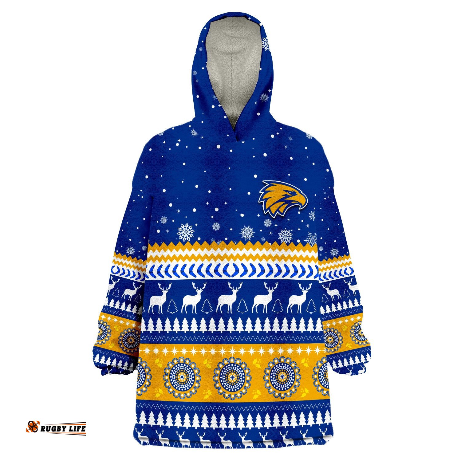 custom personalised eagles christmas indigenous west coast wearable blanket hoodie