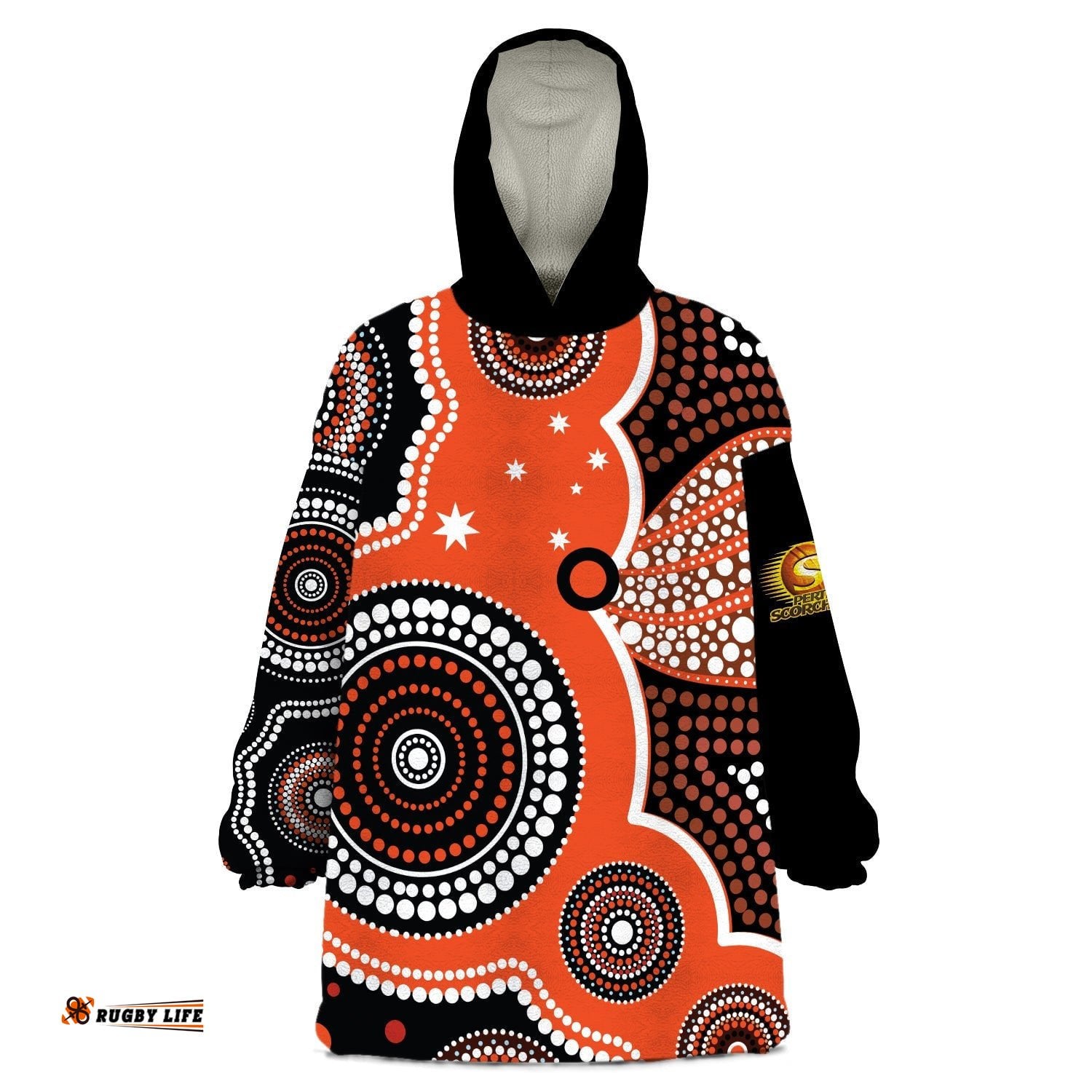 perth scorchers wearable blanket hoodie australia cricket bbl aboriginal