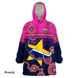 custom personalised cowboys rugby aboriginal go premiers north queensland wearable blanket hoodie