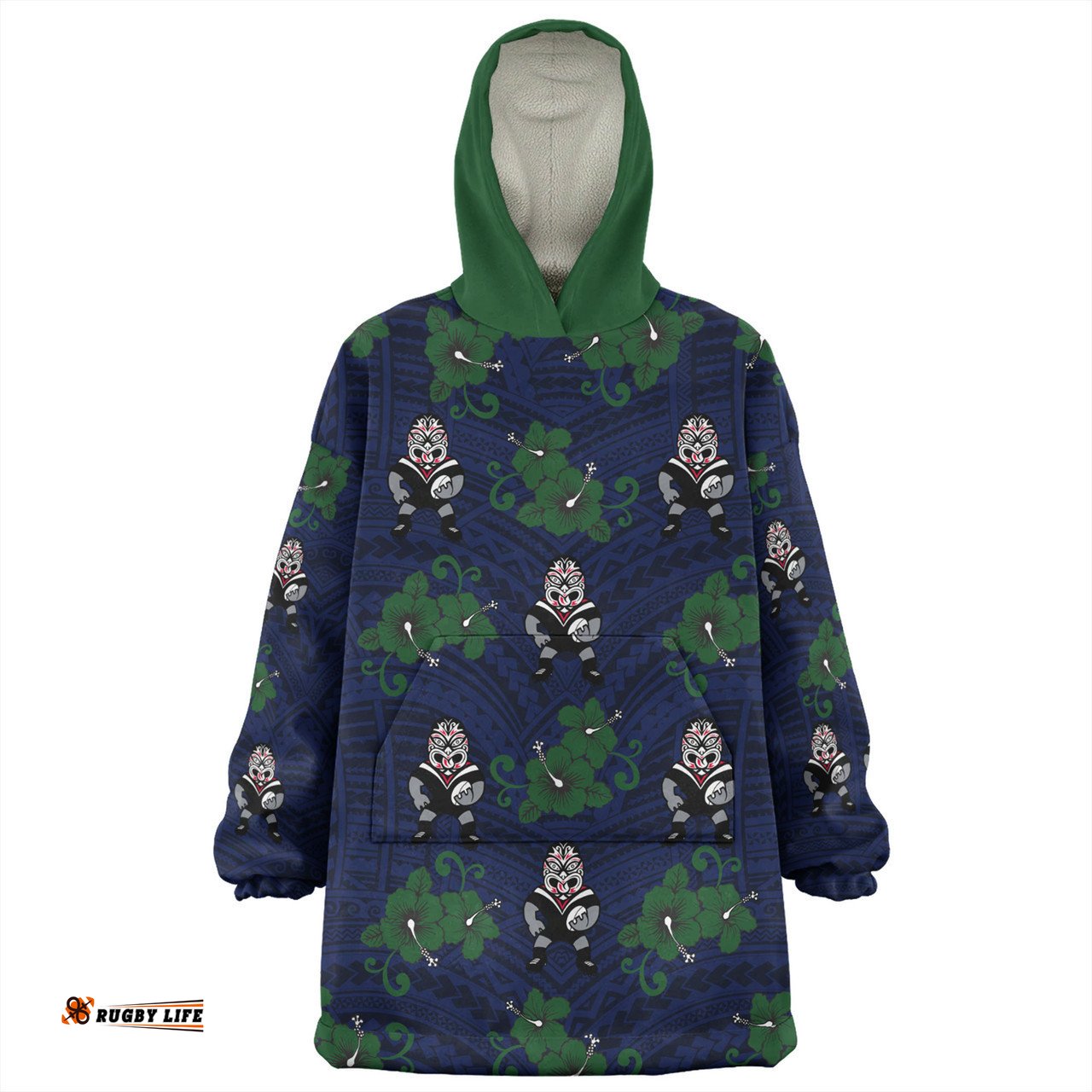 New Zealand Warriors Sport Snug Hoodie - With Maori Pattern