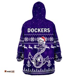 dockers football wearable blanket hoodie freo indigenous merry christmas