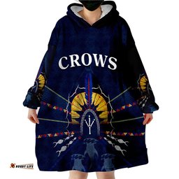 the crows indigenous adelaide football wearable blanket hoodie