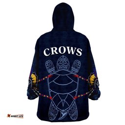 the crows indigenous adelaide football wearable blanket hoodie
