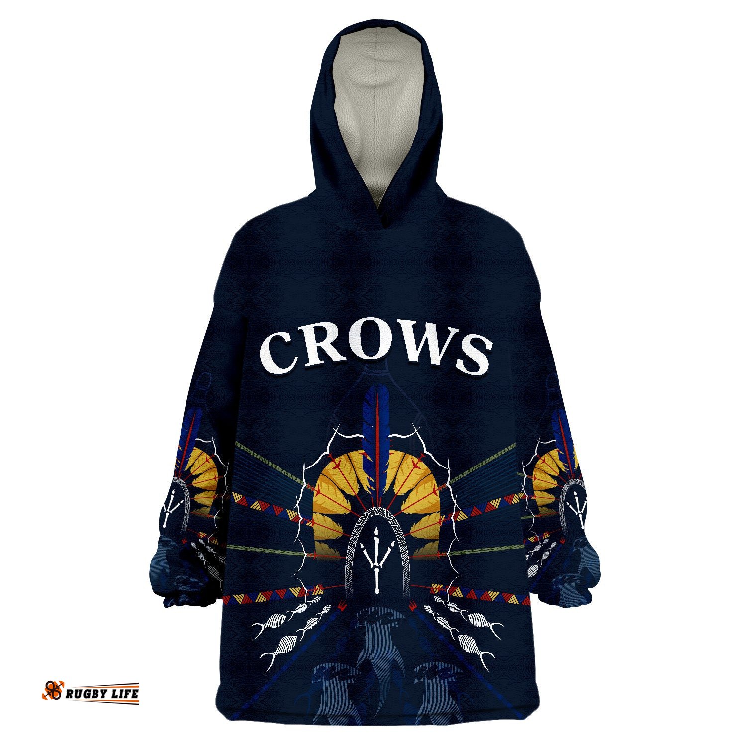 the crows indigenous adelaide football wearable blanket hoodie