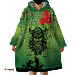 custom raiders rugby anzac wearable blanket hoodie canberra the military soldiers