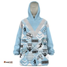Cronulla-Sutherland Sharks Snug Hoodie - Argyle Patterns Style Tough Fan Rugby For Life
