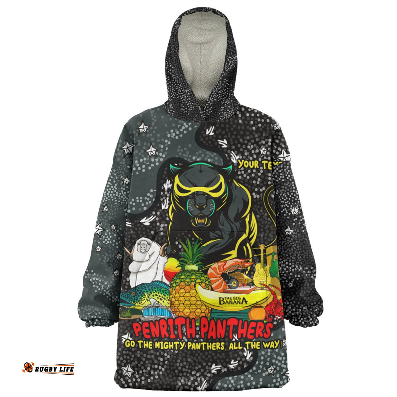 Penrith Panthers Custom Snug Hoodie - Australian Big Things Snug Hoodie