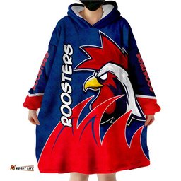 roosters rugby wearable blanket hoodie