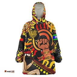 Australia Naidoc Week Snug Hoodie - Custom Naidoc Week Aboriginal Inspired Culture in My Heart "Get up! Stand up! Show up!" Oodie Blanket