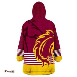 broncos rugby wearable blanket hoodie