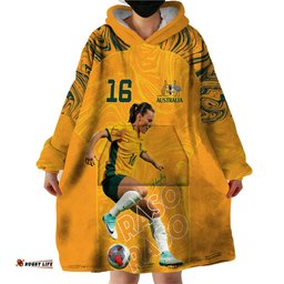 hayley raso australia matildas wearable blanket hoodie