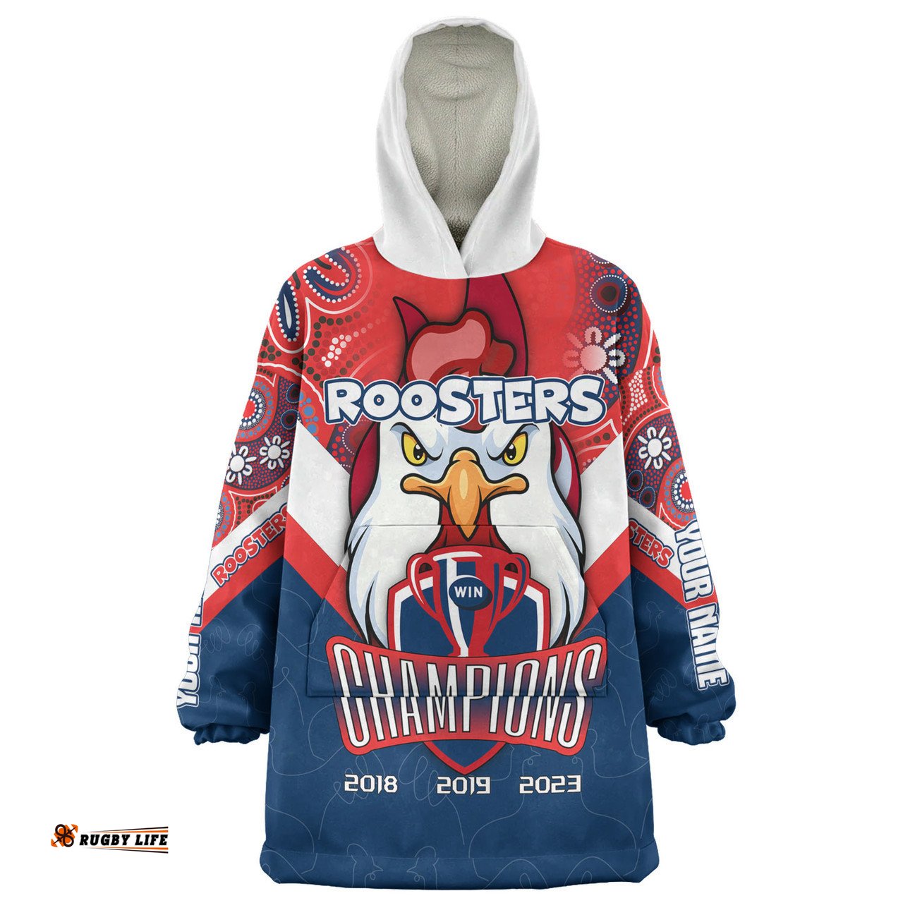 Sydney Roosters Snug Hoodie - Custom Talent Win Games But Teamwork And Intelligence Win Championships With Aboriginal Style